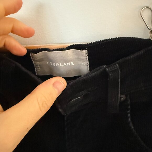 Everlane Corduroy Straight-Leg Crop Pant 25" Waist Black - Picture 4 of 4